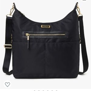 NWT Black Baggallini Samantha Hobo Bag Crossbody Purse RFID Adjustable Strap